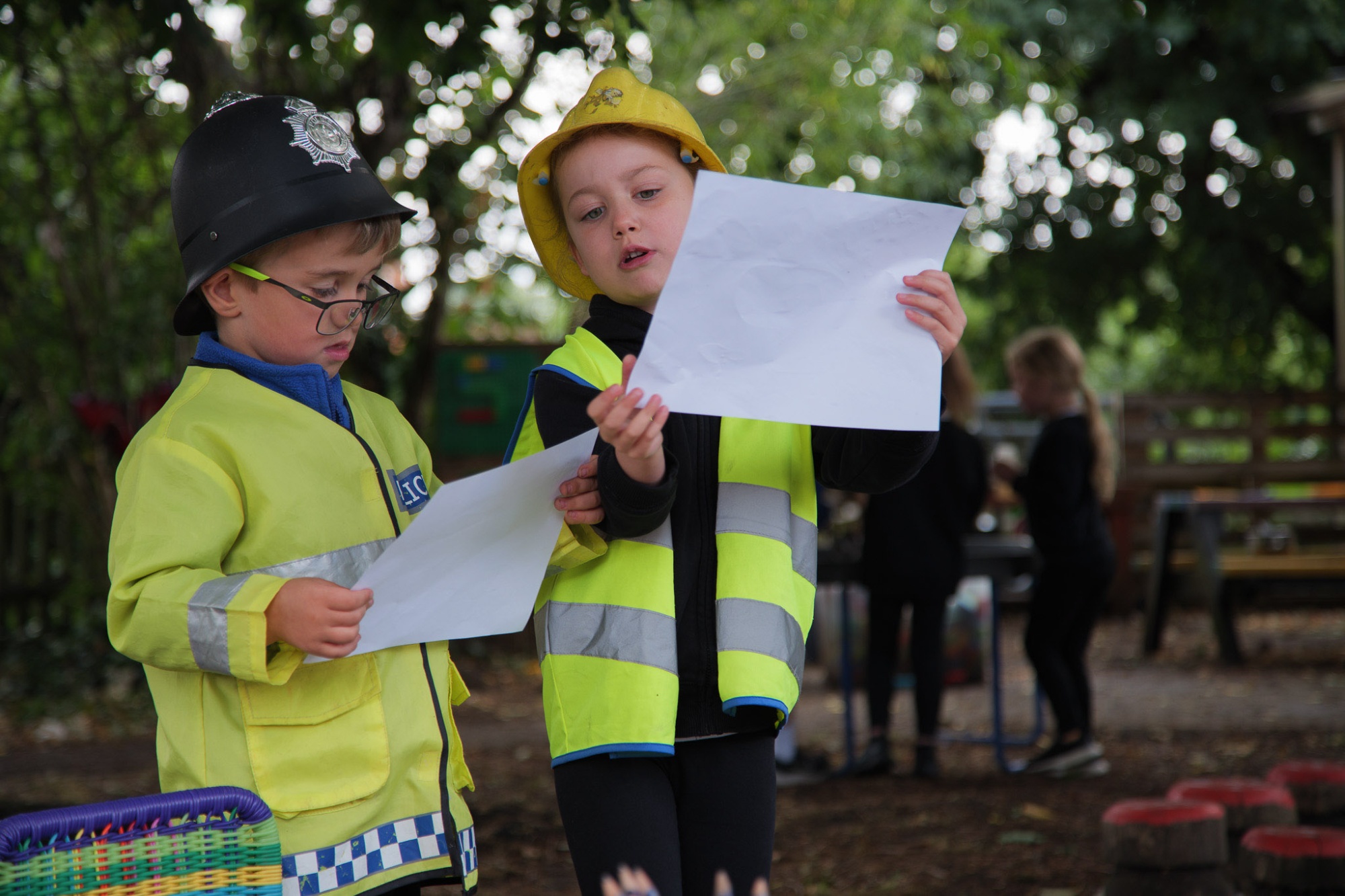 Reception children playing
